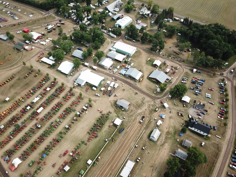 An aerial view from 2018 shows the growth.