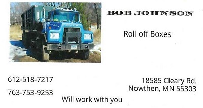 Bob Johnson Roll off Boxes
