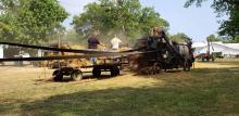 Allis Chalmers thresher running