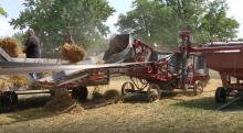 McCormick Deering thresher running