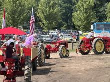 Parade of Cockshutt tractors