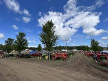 Rows of tractors